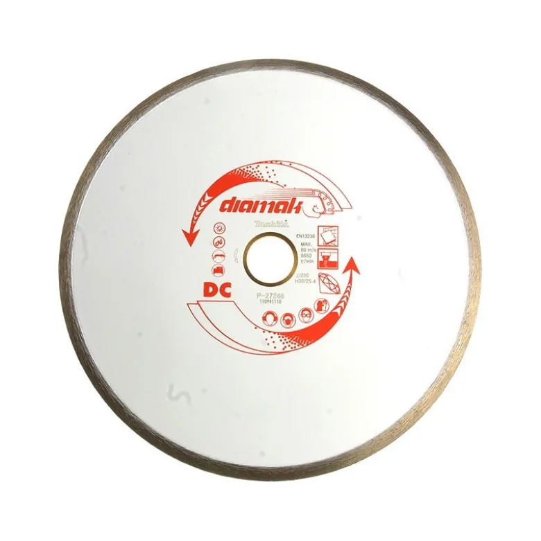 Disque diamant Makita Diamak Jante continue standard Ø 230mm, Alésage 30mm, bague de réduction 25,4mm Makita | P-27246