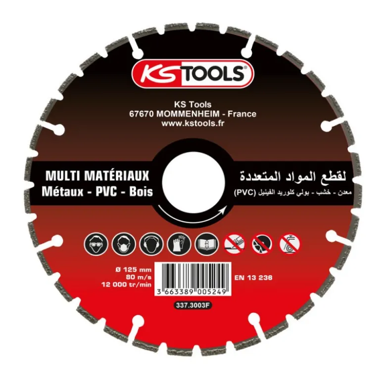 Disque diamant métaux-pvc-bois - KSTools | 337.3003F