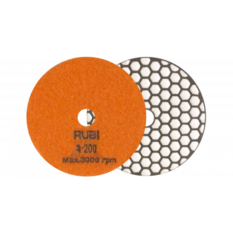 Disque diamant polissage et ponçage à sec Ø100 MM GR. 200 - RUBI | 62972