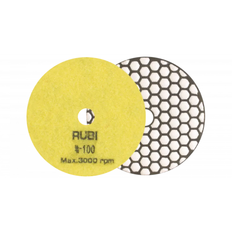 Disque diamant polissage et ponçage à sec Ø100 MM GR. 100 - RUBI | 62971