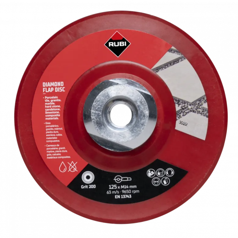 Disque LAM.200 grain FINO.Ø125MM M14 - RUBI | 32939