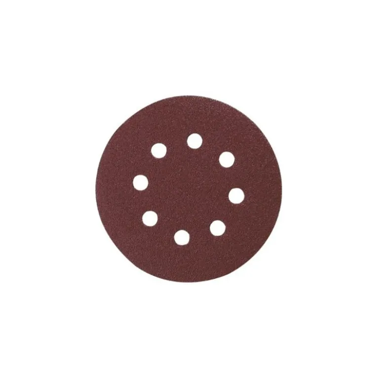 Disques abrasifs Ø 125mm auto-agrippant 8 trous (bois/métal) Grain 80, Qté 10 Makita | P-43555