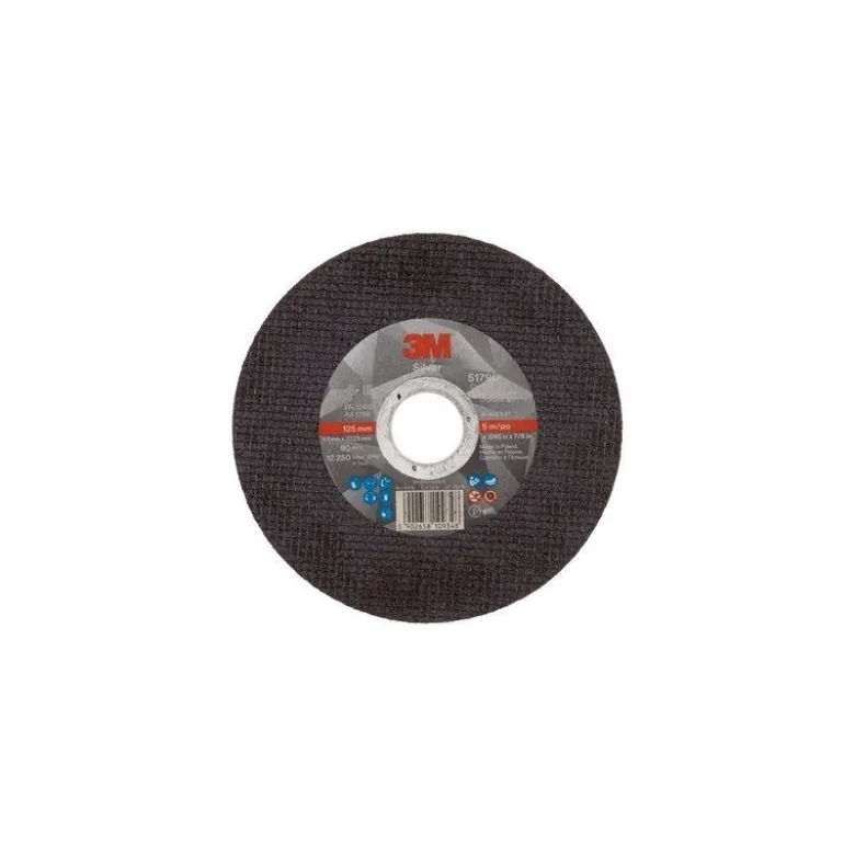 Disque à tronçonner 3M™ Silver plat, T41 125 mm x 1 mm x 22.23 mm, 60+ | 51790
