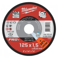 DISQUE À TRONÇONNER PRO+ 125MM X 1,5 MM - Milwaukee | 4932498002