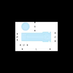 Douille impact 1/2" longue 6 pans 12mm Facom | NS.12LA