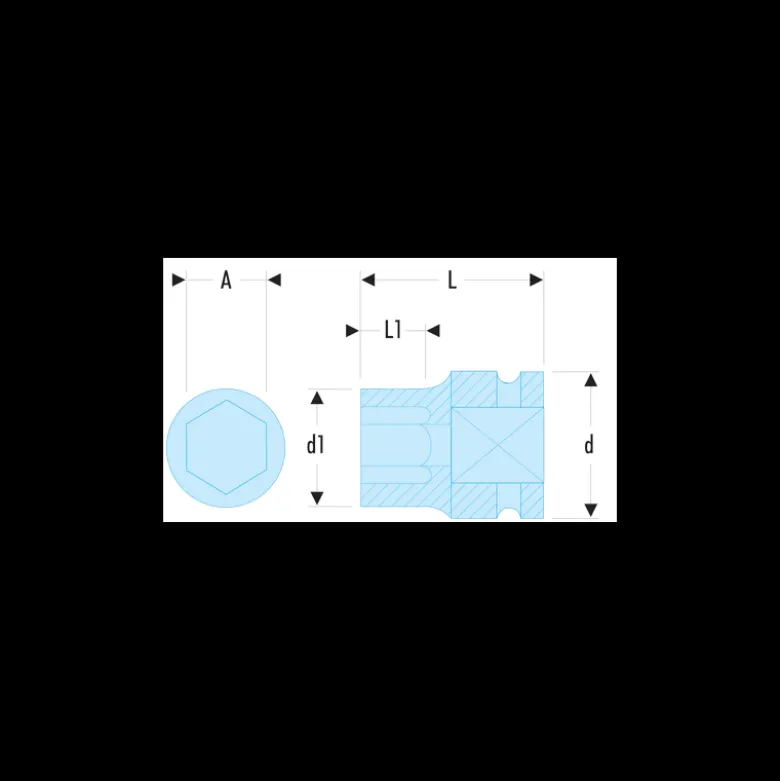 Douille impact 1/2" 6 pans 32mm Facom | NS.32A
