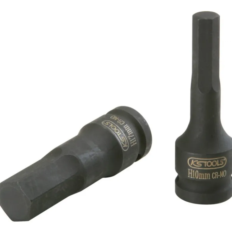 Douille mâle à chocs 6 pans 1/2'', L.75 mm - 10 mm KS Tools | 911.0928-E