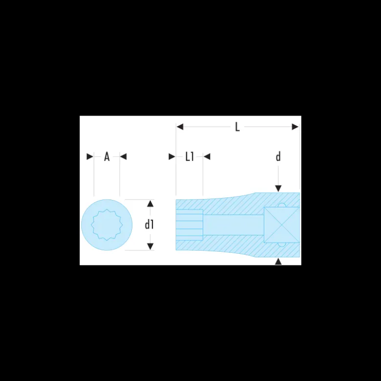 Douille 3/4" 12 pans 35mm Facom | K.35B
