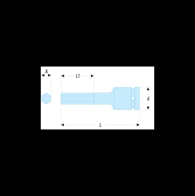 Douille tournevis impact 1/2" pour vis 6 pans creux 5mm Facom | NSHM.5