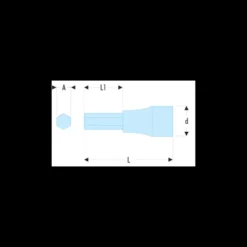Douille tournevis 1/2" pour vis 6 pans creux 6mm Facom | STM.6