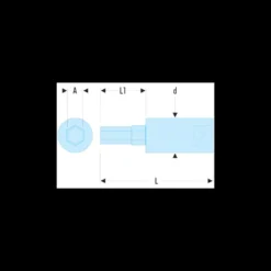 Douille tournevis 1/4" pour vis 6 pans série RT 5mm Facom | RT.5