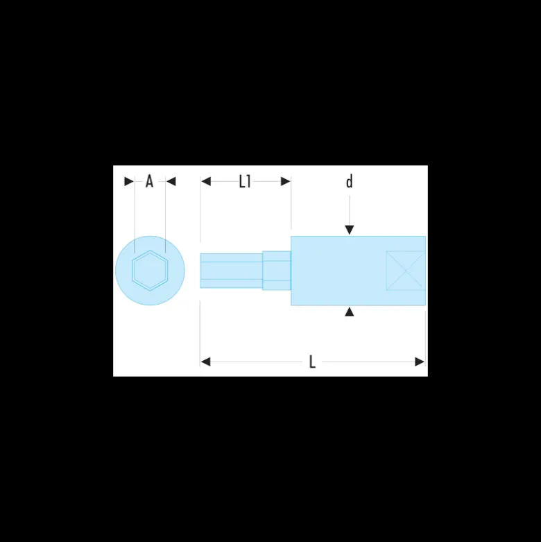 Douille tournevis 1/4" pour vis 6 pans série RT 5mm Facom | RT.5