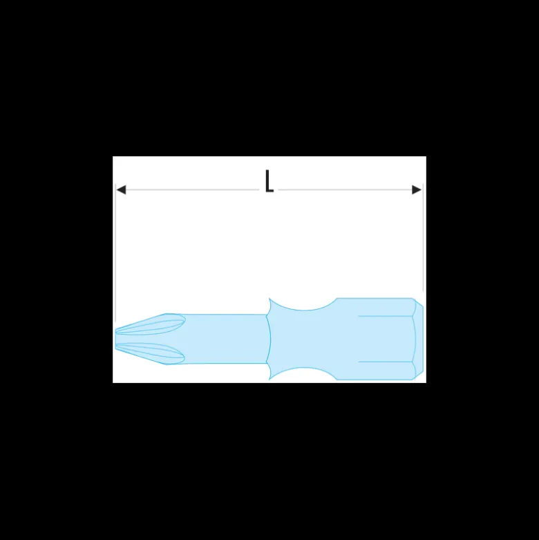 Embout de vissage PZ2 haute performance (série 1) pour vis cruciformes Pozidriv Facom | ED.102T