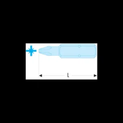 Embout de vissage PZ2 standard (série 2) pour vis cruciformes Pozidriv Facom | ED.202