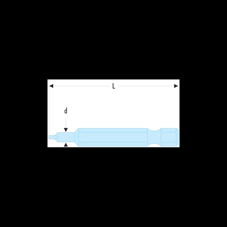 Embout de vissage standard (série 6) pour vis à empreinte carrée ROBERTSON N° 2 Facom | ECAR.602