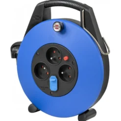 Enrouleur de câble Confort-Line CL-X USB 10m H05VV-F 3G1,0 noir/bleu - Brennenstuhl | 1102731600