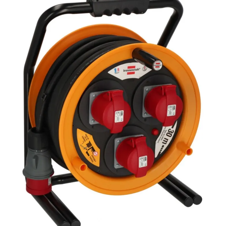 Enrouleur de câble Maxi Garant CEE/32A/415V, 30m H07RN-F 5G4,0, IP44 - Brennenstuhl | 1243261