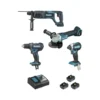 Ensemble de 4 machines 18 V Li-Ion 5 Ah (DGA504 + DDF482 + DHR241 + DTD153) MAKITA DLX4080TX1