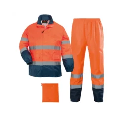 Ensemble de pluie HI WAY Breathane Hi-Viz - orange / marine - Coverguard | 7HWRO
