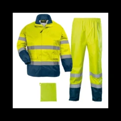 Ensemble de pluie HI WAY Breathane Hi-Viz - jaune / marine - Coverguard | 7HWRY