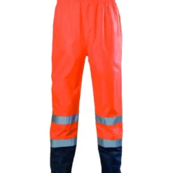 Ensemble de pluie - HI-WAY - 150D Oxford 100% PES enduit PU - Orange HV/Marine - COVERGUARD | 7HWRO