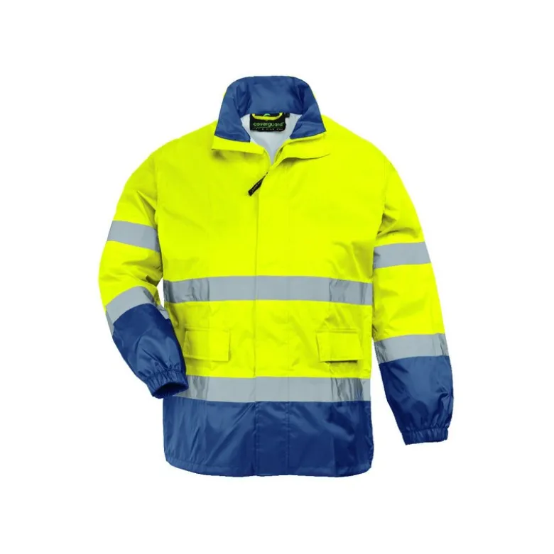 Ensemble de pluie - HI-WAY - 150D Oxford 100% PES enduit PU - Jaune HV/Marine - COVERGUARD | 7HWRY