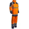 Ensemble de pluie - HYDRA - Parka: 300D Oxford + Pantalon: 300D Oxford - Orange HV/Marine - COVERGUARD | 7HYDO