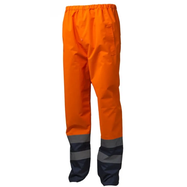 Ensemble de pluie - HYDRA - Parka: 300D Oxford + Pantalon: 300D Oxford - Orange HV/Marine - COVERGUARD | 7HYDO