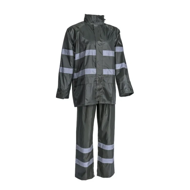 Ensemble de pluie - RAINET - 100% Polyester enduit PVC souple 200g/m2 + Bandes - Vert - COVERGUARD | 5RAI08