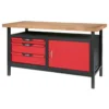 Etabli professionnel d'atelier 1 porte et 3 tiroirs, L. 1,5m - KS Tools | 865.0140