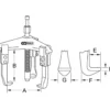 Extracteur hydraulique universel à 3 griffes 60-200 mm KS Tools | 630.0302