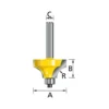 Fraise à moulurer à arrondir 1/4 rond 2 taillants à roulements (A) 63,5mm, (B) 31,8mm, (C) 12mm, R 25,4mm Makita | D-11380