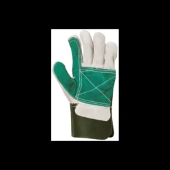 Gants de docker - croûte vachette - renfort croûte vert - Eurotechnique | 154