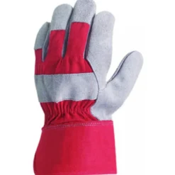 Gants docker EUROSTRONG 152 croûte vachette, toile rouge - COVERGUARD | MO152