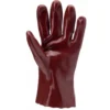 Gants EUROCHEM 3510, coton, enduit PVC rouge, Longueur 27cm - COVERGUARD | MO3510