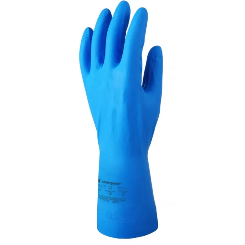 Gants EUROCHEM 5560 nitrile bleu non flocké, 0,22 mm, 33cm - COVERGUARD | MO5560