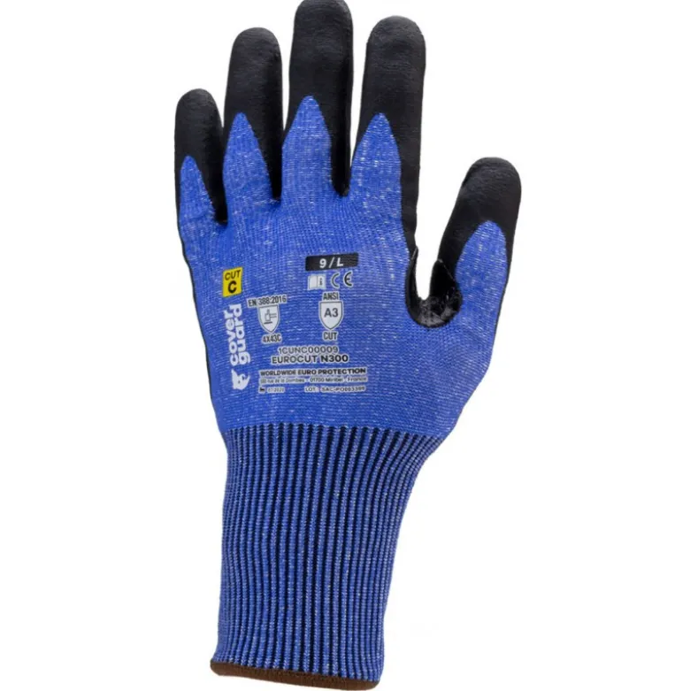 Gants EUROCUT N300 cut C. HPPE J13 micro mousse nitrile - COVERGUARD | 1CUNC00