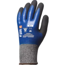 Gants EUROCUT N555 cut D. HPPE J13 double enduit nitrile main + paume sandy - COVERGUARD | 1CRFN