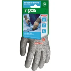 Gants EUROCUT P500 CUT D. HPPE J13 paume enduite PU gris - COVERGUARD | 1CRPG0P