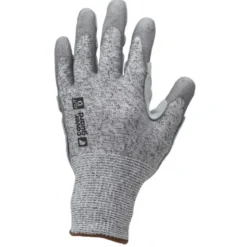Gants EUROCUT STRONG P110 CUT D. CHALEUR 2. J13 enduit PU gris, patch cuir paume - COVERGUARD | 1CHSP00