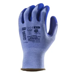 Gants EUROLITE 13L700 polyester bleu j13, double enduction latex bleu - COVERGUARD | 1LASB0P