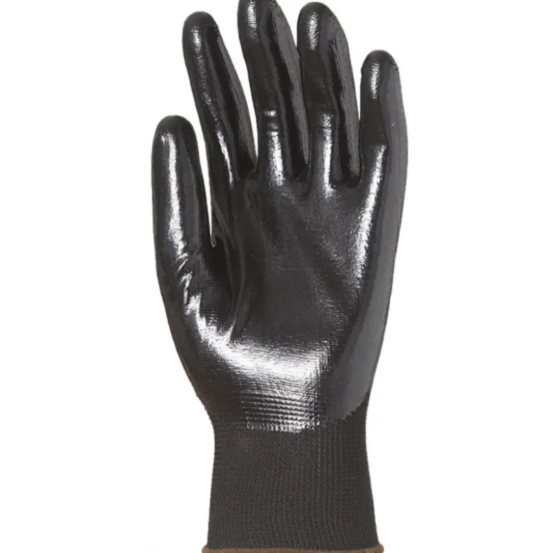 Gants EUROLITE 1NIAB, polyester noir, J15, Enduction 3/4 nitrile noir - COVERGUARD | 1NIAB