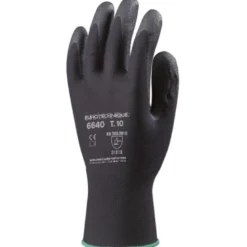 Gants EUROLITE 6640, nylon noir, paume enduite mousse PVC noir - COVERGUARD | MO6640