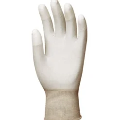 Gants EUROLITE 6160 polyester blanc, bouts doigts enduits PU blanc - COVERGUARD | MO6160