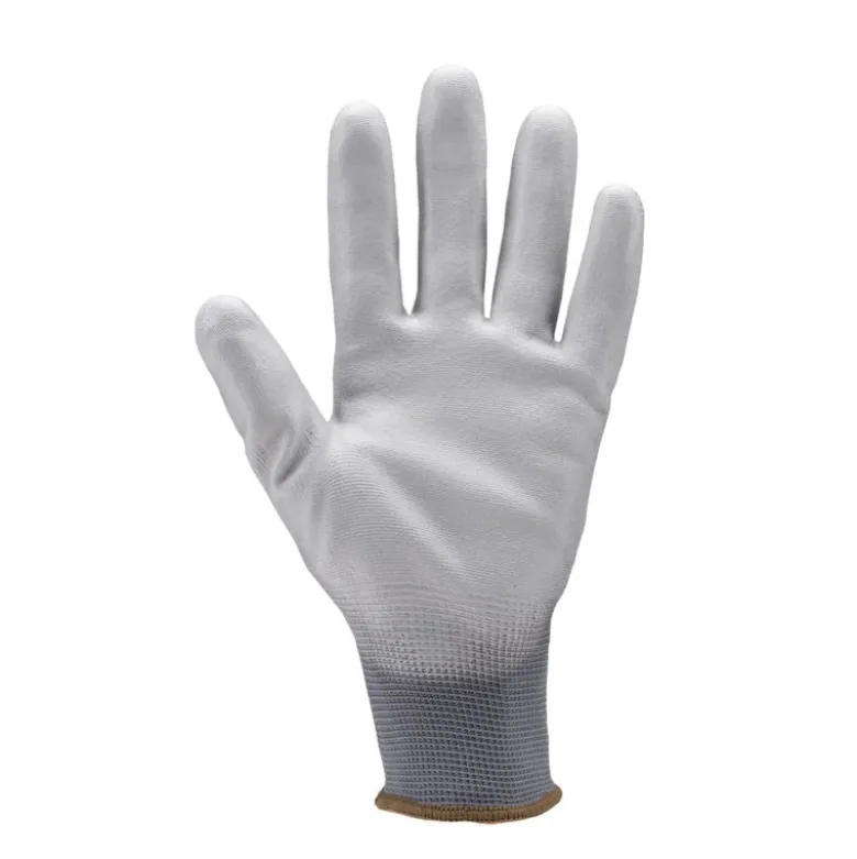 Gants EUROLITE 6030 polyester gris J13 paume enduite PU gris *CAR* - COVERGUARD | MOP6030