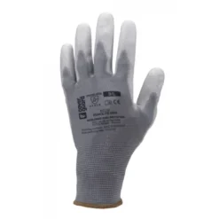 Gants EUROLITE 6030 polyester gris J13 paume enduite PU gris *CAR* - COVERGUARD | MOP6030