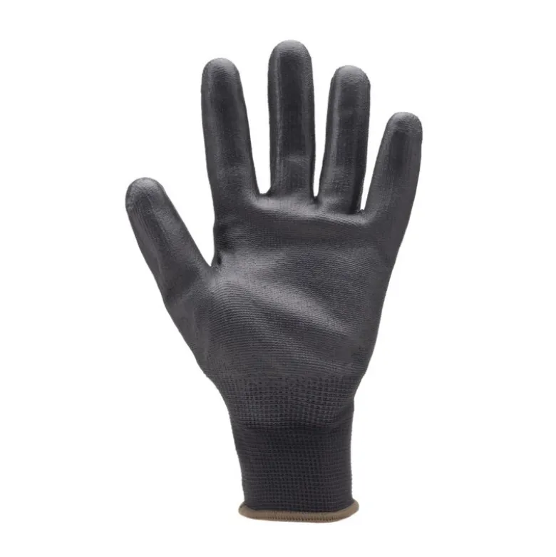Gants EUROLITE 6040 polyester noir J13 paume enduite PU noir - COVERGUARD | MO6040