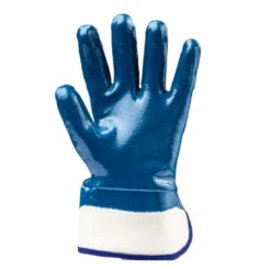 Gants EUROSTRONG 9620, coton main enduite nitrile bleu, poignet sécurité - COVERGUARD | MO9620