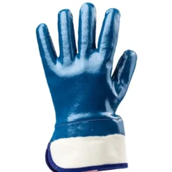 Gants EUROSTRONG 9620, coton main enduite nitrile bleu, poignet sécurité - COVERGUARD | MO9620