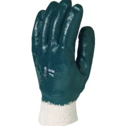 Gants EUROSTRONG 9450, coton main enduite nitrile bleu standard - COVERGUARD | MO9450
